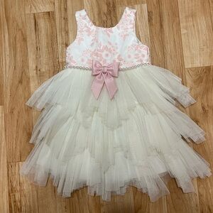 Girls American Princess Pink and White Floral Dress Size 4T
